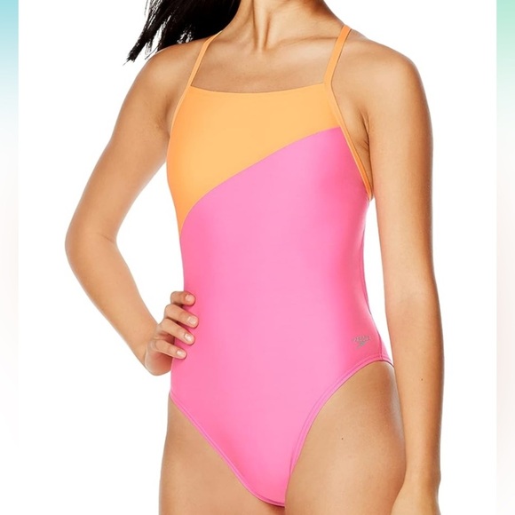 Speedo NWT Womens Swimwear - Pink and Orange size small - Picture 2 of 9